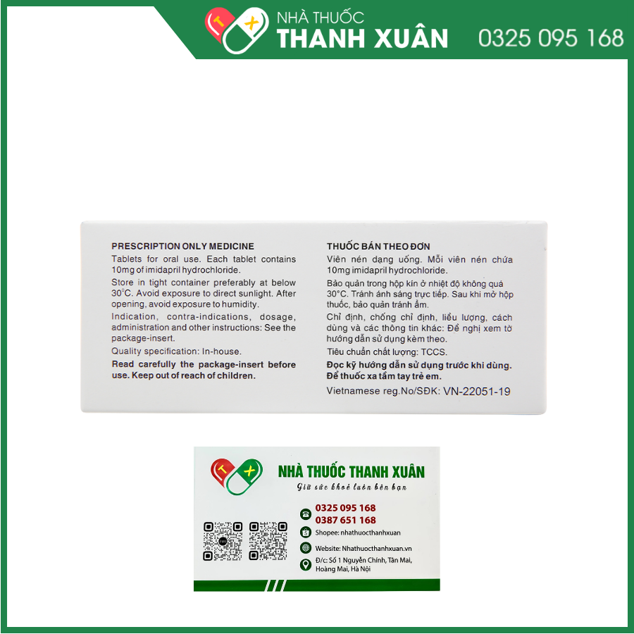 Tanatril Tablets 10mg trị tăng huyết áp